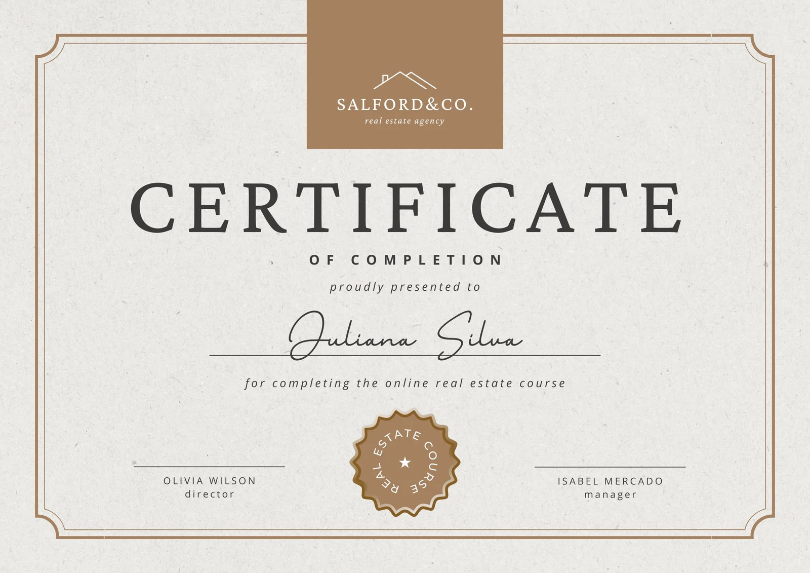 certificate